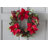 18" Artificial Spruce Poinsettia Berry Christmas Wreath