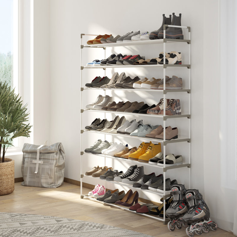 Range-chaussures 40 paires, Blanc / gris