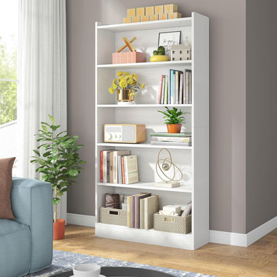 70.87" 6-Tier Modern Black Library Bookshelf With Storage For Living Room, Office, Bedroom by Hokku Designs