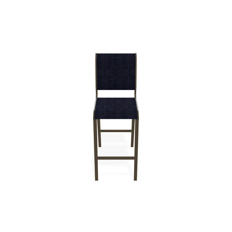 Tabouret de bar 29,5 po Holna, Bois de plage texturé, Bleu marine Momentum