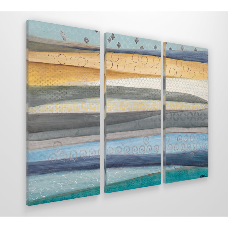 «Layers of the Earth», reproduction de peinture à l'acrylique à multiples images sur toile tendue avec châssis