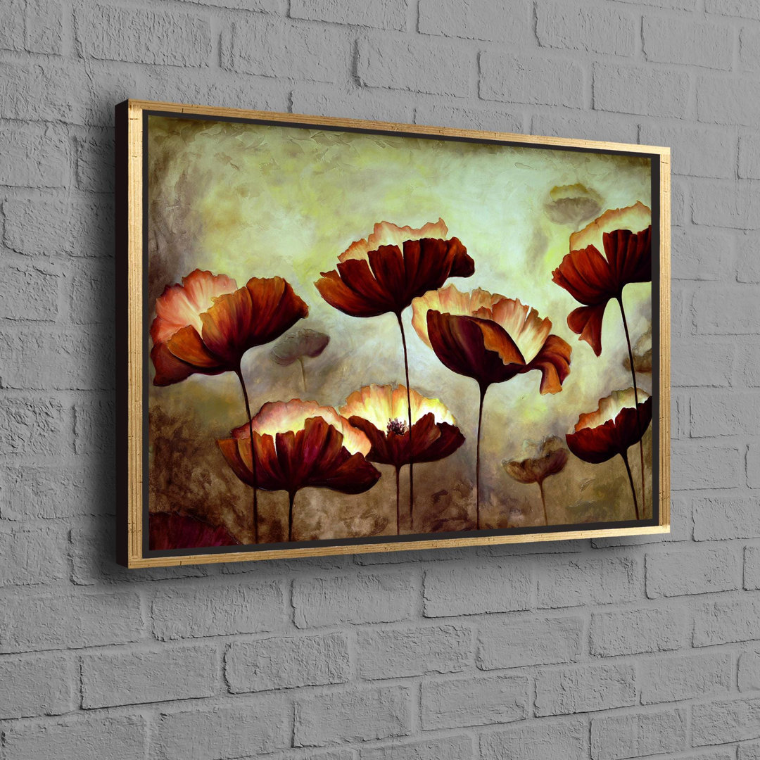 Stylish Botanical Art Print on Canvas - Trendy Abstract Flower Painting Perfect as Christmas Gift or Home Decor Art