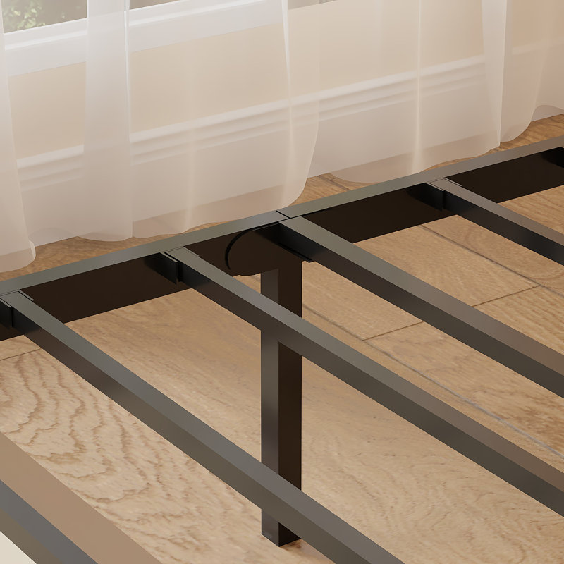 Queen Bed Frame With Wood Headboard And Footboard, Heavy Duty Platform Bed With Under Bed Storage, No Box Spring Needed