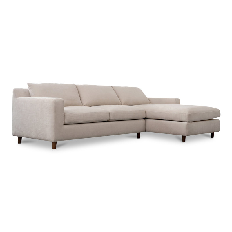 Canapé modulaire Alania, Chenille Crypton® beige, Orienté à droite