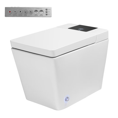 Toilette une pièce OakLn Smart avec siège chauffant, chasse d'eau automatique, lavage de bidet, sécheuse et affichage numérique