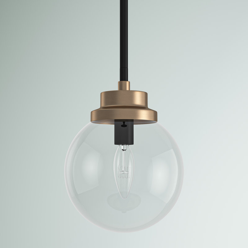 Luminaire suspendu sphère 1 lumière Breit, Laiton
