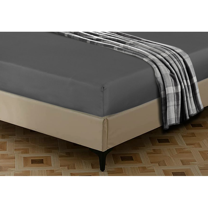 Janoshan Premium Egyptian Cotton Fitted Sheet, Charcoal, Super King (6')