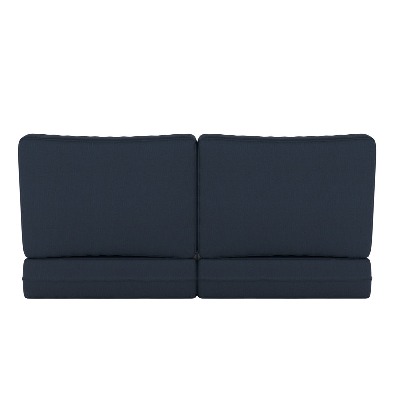 Sunbrella® Outdoor Loveseat Seat / Back Cushion, Canvas Navy Sunbrella® Canvas