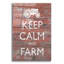 Art mural en verre épique «Keep Calm & Farm 2» par Alonzo Saunders, 16 po x 24 po-1004328196