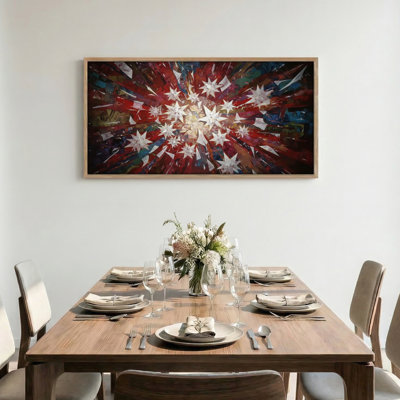 «Starburst», reproduction d'art sur toile encadrée, ensemble de 1 85 x 28 po