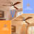 52 In. 3-Blade Smart Indoor Flush Mount Ceiling Fan With Remote Control, Noiseless Reversible Dc Motor, Dimmable Led Light-1397411505-1397411506