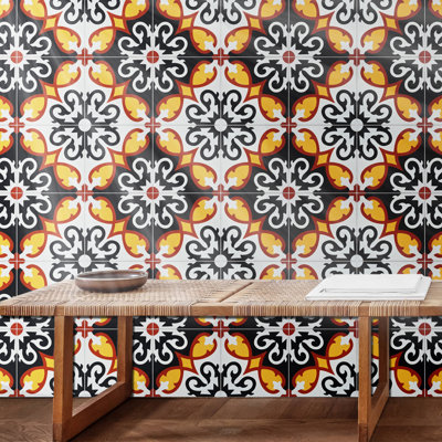 Agadir 8" x 8" Cement Patterned Wall & Floor Tile