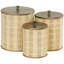 Pots décoratifs tissés à la main avec couvercles en métal bronze