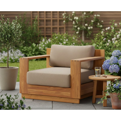 Imperial Grove Outdoor Solid Teak Wood Armchair