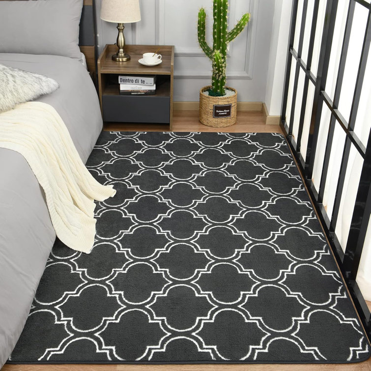 Soft Moroccan-Style Bedroom Rug, Shaggy Modern Area Rug