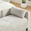 Banc de rangement 64 po en chenille avec couvercle rabattable, accoudoirs et dossier - Repose-pieds rembourré avec pieds en métal et 2 traversins-509059967-509059962