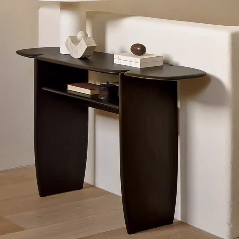 Console rétro en bois massif minimaliste, H 29,53 po x l 51,18 po x P 15,75 po