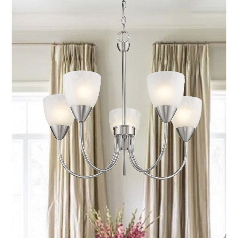 Lustre classique/traditionnel ombré 5 lumières Wentzel