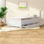 Space-saving Twin Size Beds, White Wood, Modern Design For Small Spaces