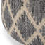 Edgeley 18"W Handwoven Jute and Cotton Boho Round Pouf in Grey and Natural-363141857