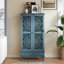 Armoire de rangement rustique avec tiroir, armoire décorative sculptée à 2 portes-811394568