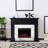 Cambridge Sofia 53-in. Electric Fireplace Mantel with Marble Inlay and Log Display-136098085