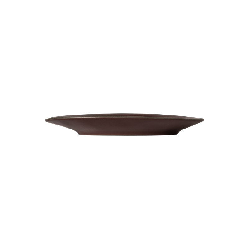 Stacked Organic Handmade Stoneware Dinner Plate, Brown