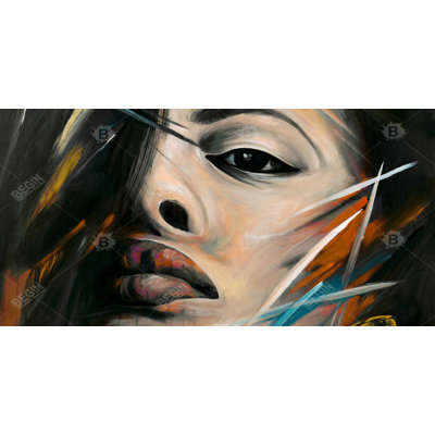 Abstract woman portrait - 15.75"x31.50" Desk mat
