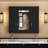 Bathroom Wall Cabinet With Mirror, 5 Shelves, 3 Doors, Mounted, Modern Style, Waterproof And - Proof, Mounted Medicine Adjustable Black Color, Definition Suitable For Bedroom-1496672924