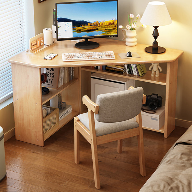 Bureaux en bois massif Free Form, Burlywood, H 29,53 po x l 33,46 po x P 31,5 po