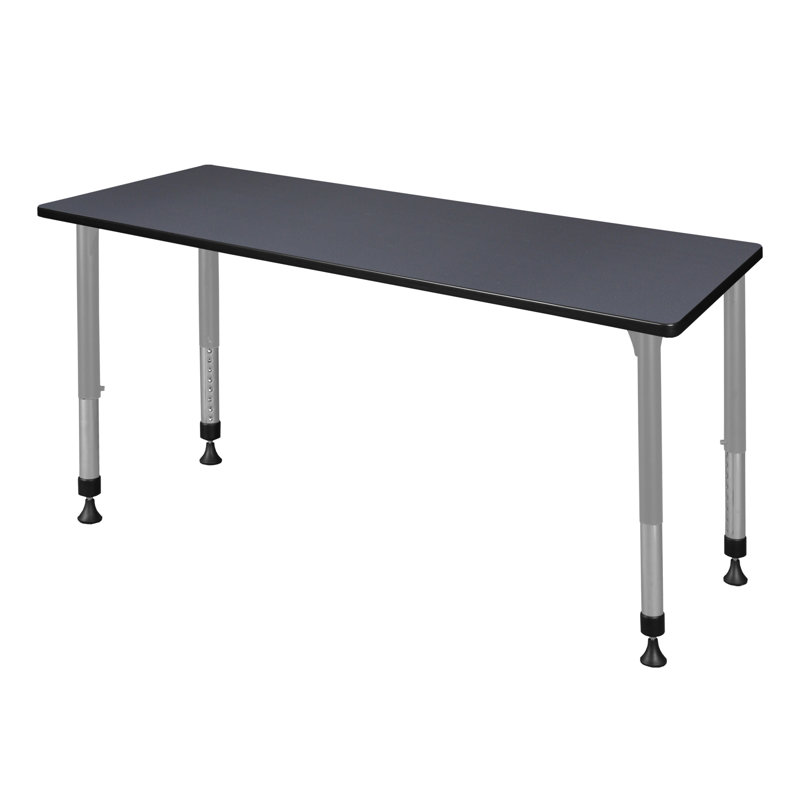 Kee Height Adjustable Training Table, Gray, 60" W x 24" D