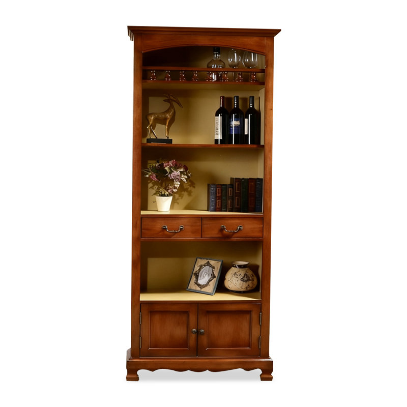 Vitrines en bois manufacturé et brun noisette