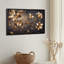 Art sur toile, lys bronze doré avec tiges fluides sur fond sombre-2143852541