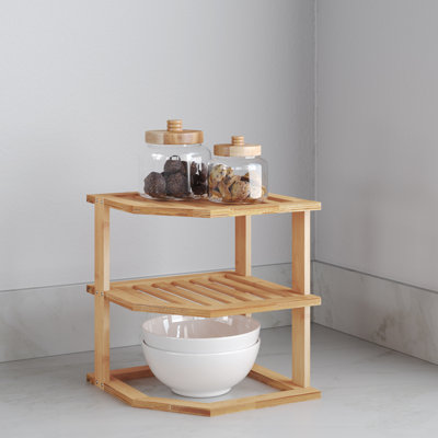 Bambüsi Wood Cabinet Shelving Rack