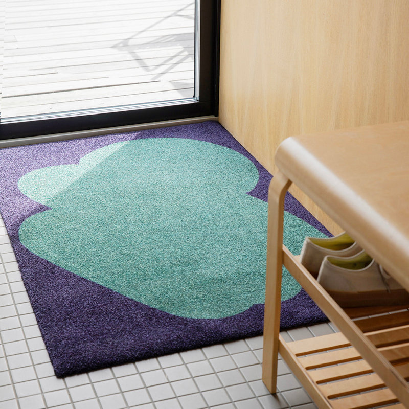 Iconic And Sight Unseen Door Mat, 32" W x 48" L, Emerald
