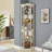 Lighted Corner Curio Cabinet - Display Case For Living Room, Antique Collectibles, Wine & Bar Glass Storage - Elegant Corner Design With Lights Included-837514670