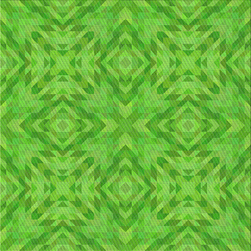 Laine tissée à la machine de fabrication orientale et polyester vert/jaune Tapis décoratif, Carré 6 pi x 6 pi