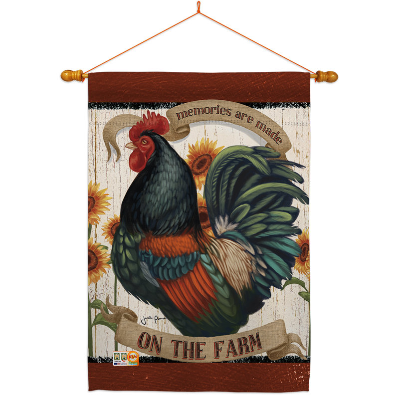Souvenirs sur le coussin de ferme à 2 faces en polyester 40 x 28 po Ensemble de drapeaux