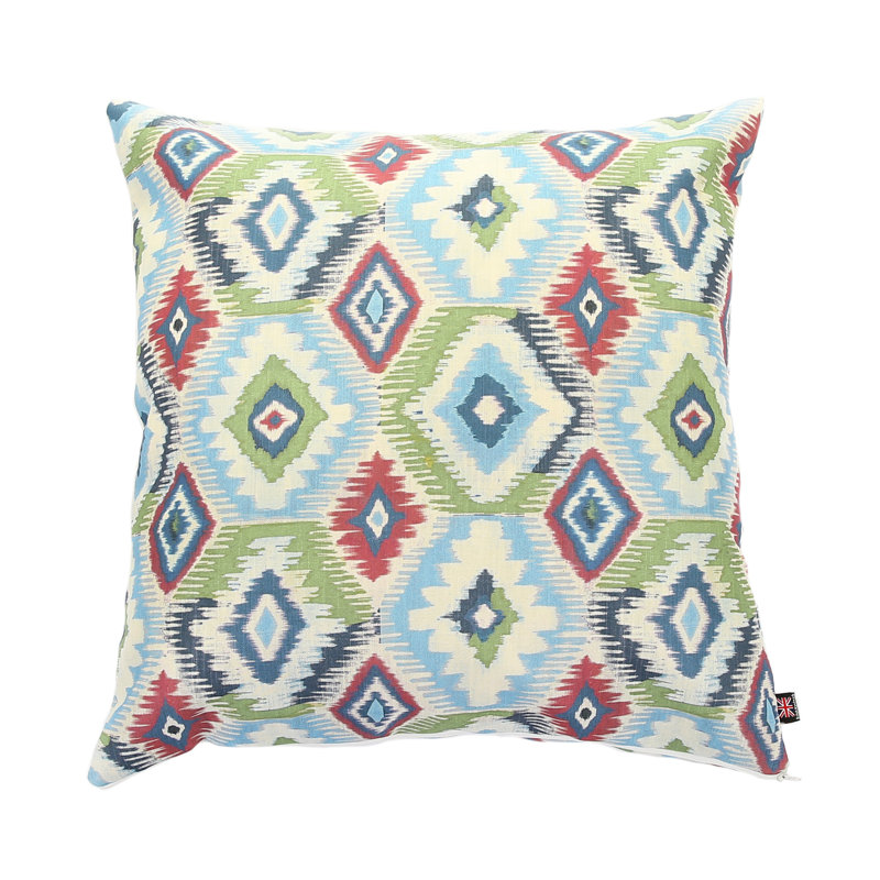 Chelsea Ikat Square Cushion, 43 x 43cm, Blue