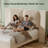 Corduroy Upholstered Bed with  Tall Upholstered Headboard-1119244438-1119244436