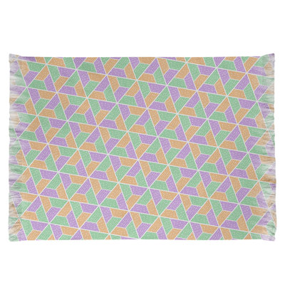 Tapis jaune / vert / mauve à motif trapézoïde Mcguigan