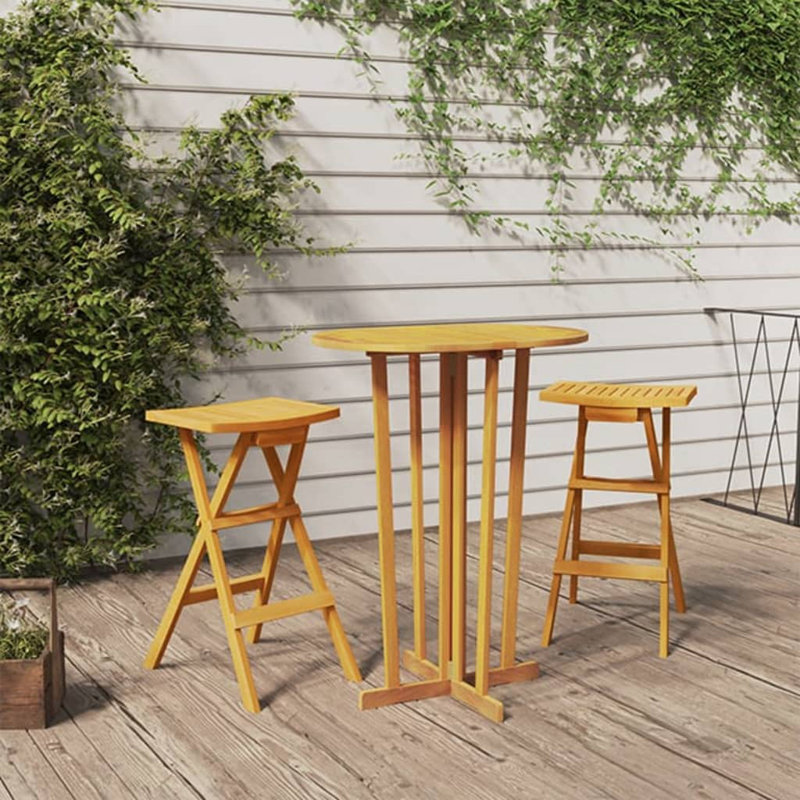 Gov Oval Teak Folding Outdoor Bar Table , 90cm cm W 65cm cm D