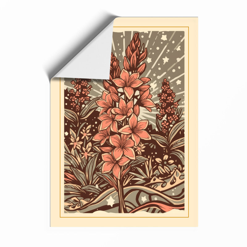 Radiant Bloom Botanical - Framed Print, A2 - 59.4 x 42.0 cm, Unframed