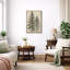 «Tall Pine Trees Classic Botanical Nature Art», reproduction d'art sur toile encadrée-120747924-120747925-120747933