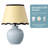 12.9" Ceramic Table Lamp with Adjustable Rattan Scallop Shade, Includes G45 Bulb-103658017