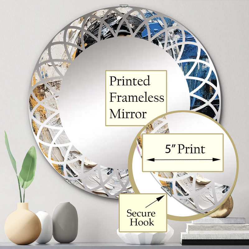 Miroir mural rond Beringen, 24 po x 24 po