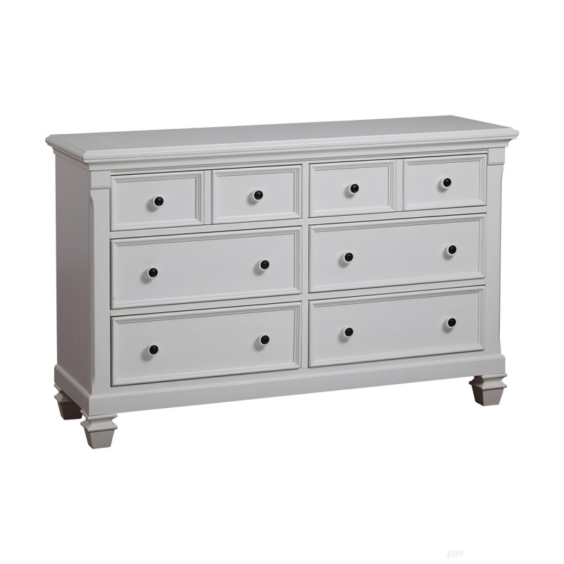 Commode 6 tiroirs Glendale blanc pur (commode)