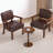 Nondas 32.6'' Tall Living Room Accent Chairs with End Table,Leather Accent Armchair-57253096