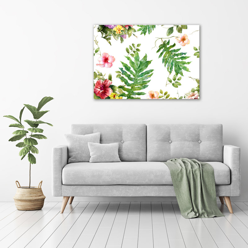 Floral Pattern - Wrapped Canvas Painting