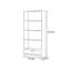 Bibliothèque standard en bois massif H 66,92 "x l 31,49"